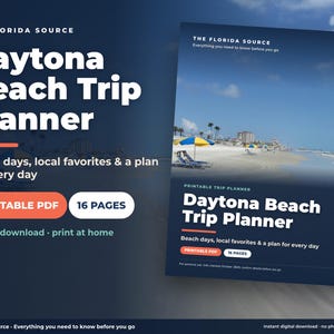 Daytona Beach Trip Planner + Beach Day Checklist, Printable PDF, Florida Vacation Itinerary, Packing List, Budget Tracker Bild 1