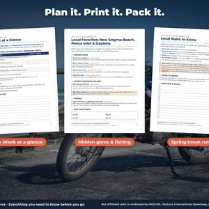 Bike Week + Spring Break Guide, Daytona Beach March 2027, Printable Motorcycle Rally Planner, Packing List, Budget PDF image 3