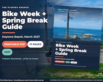 Bike Week + Spring Break Guide, Daytona Beach March 2027, Printable Motorcycle Rally Planner, Packing List, Budget PDF