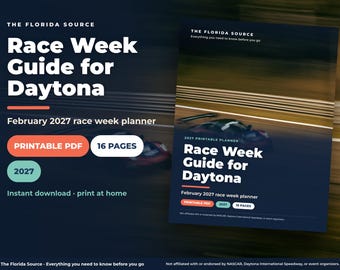 Race Week Guide for Daytona 2027, Printable Race Trip Planner, Tailgate Checklist, Race Day Log, Speedway Itinerary PDF