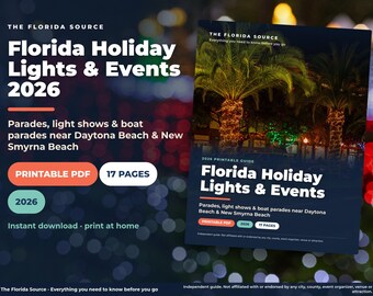 Florida Holiday Lights & Events Guide 2026 Printable, Christmas Parades, Boat Parades and Light Shows near Daytona and Orlando PDF