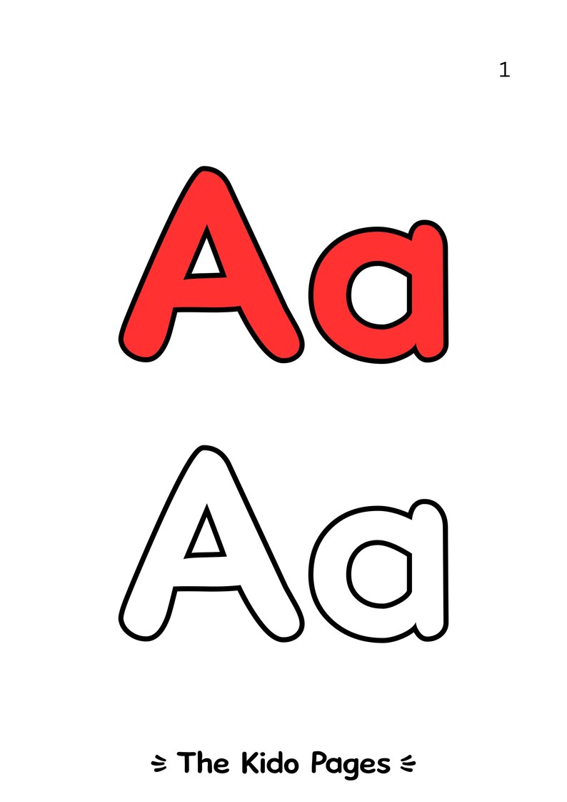 Alphabet Coloring Pages for Kids, ABC Coloring Book Printable PDF ...
