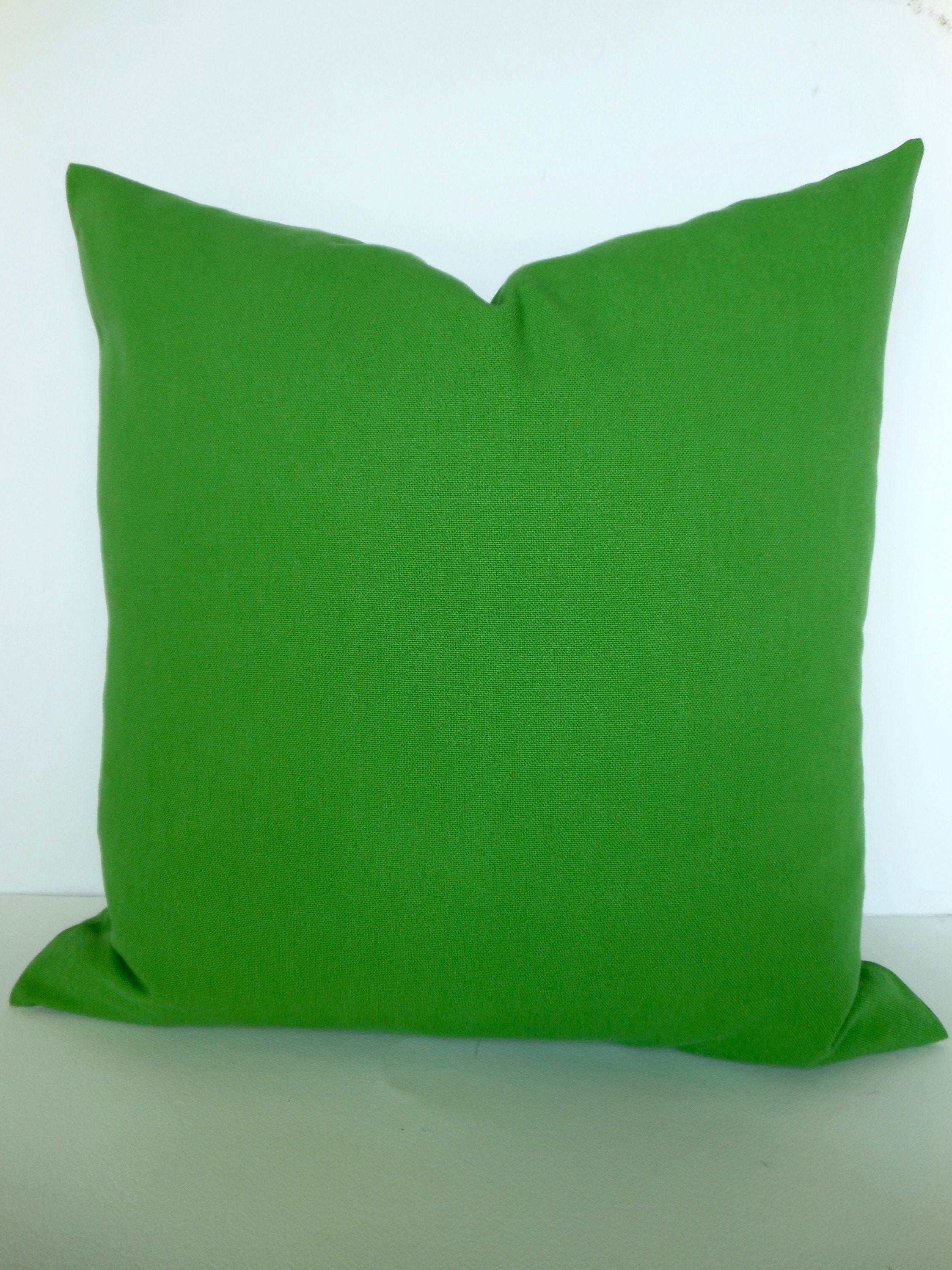 GREEN PILLOWS Solid Green Throw Pillow 