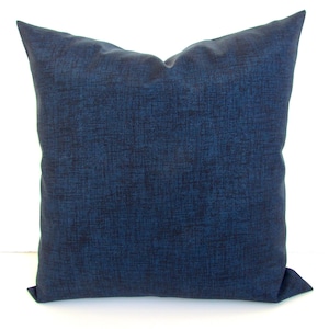OUTDOOR BLUE KISSEN Blaue Kissenbezüge Blau Outdoor Kissenbezug Solid Navy Blau Kissen Dunkelblau Kissen 18x18 20.All Sizes. Verkauf