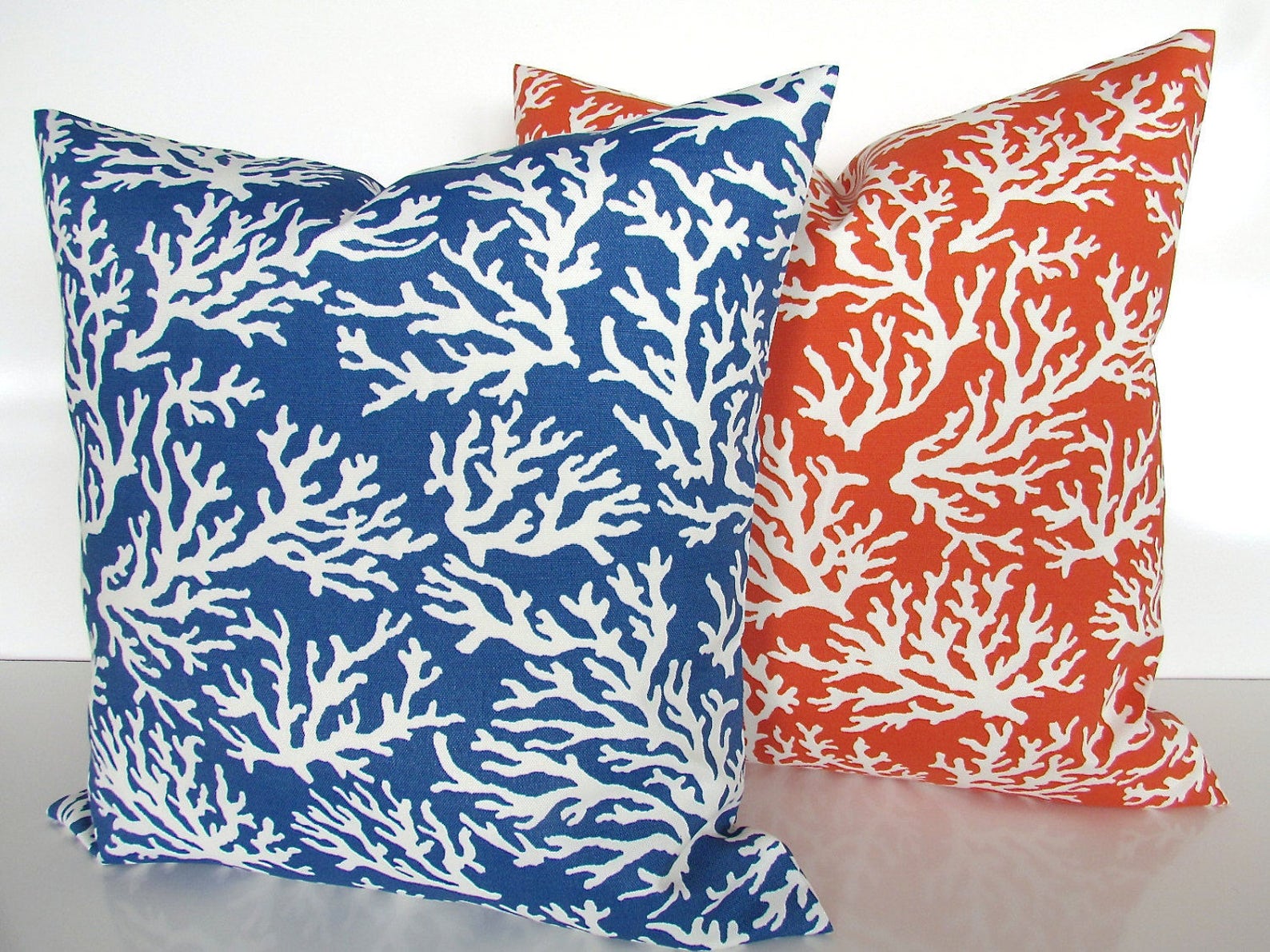 ORANGE Throw Pillows CORAL Outdoor Pillow Covers Orange Throw Etsy