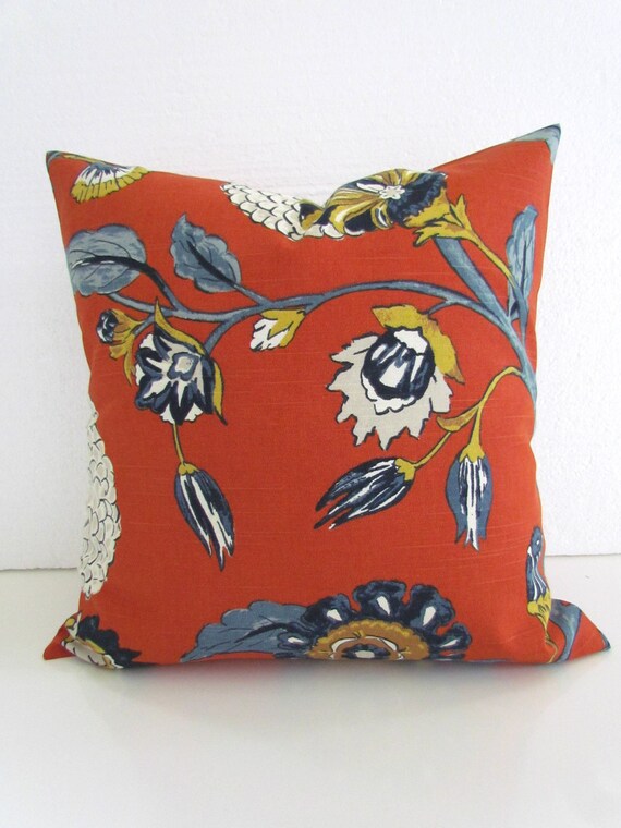 orange throw pillows