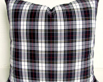 Sale BLACK PLAID OUTDOOR  Pillows  Red Pillows Black Buffalo Check Pillows Black Plaid Pillow Covers Black Farmhouse Pillows