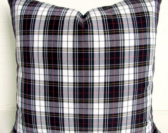 BLACK PLAID OUTDOOR  Pillows  Red Christmas Pillows Black Buffalo Check Pillows Black Plaid Pillow Covers Black Christmas Farmhouse Pillows