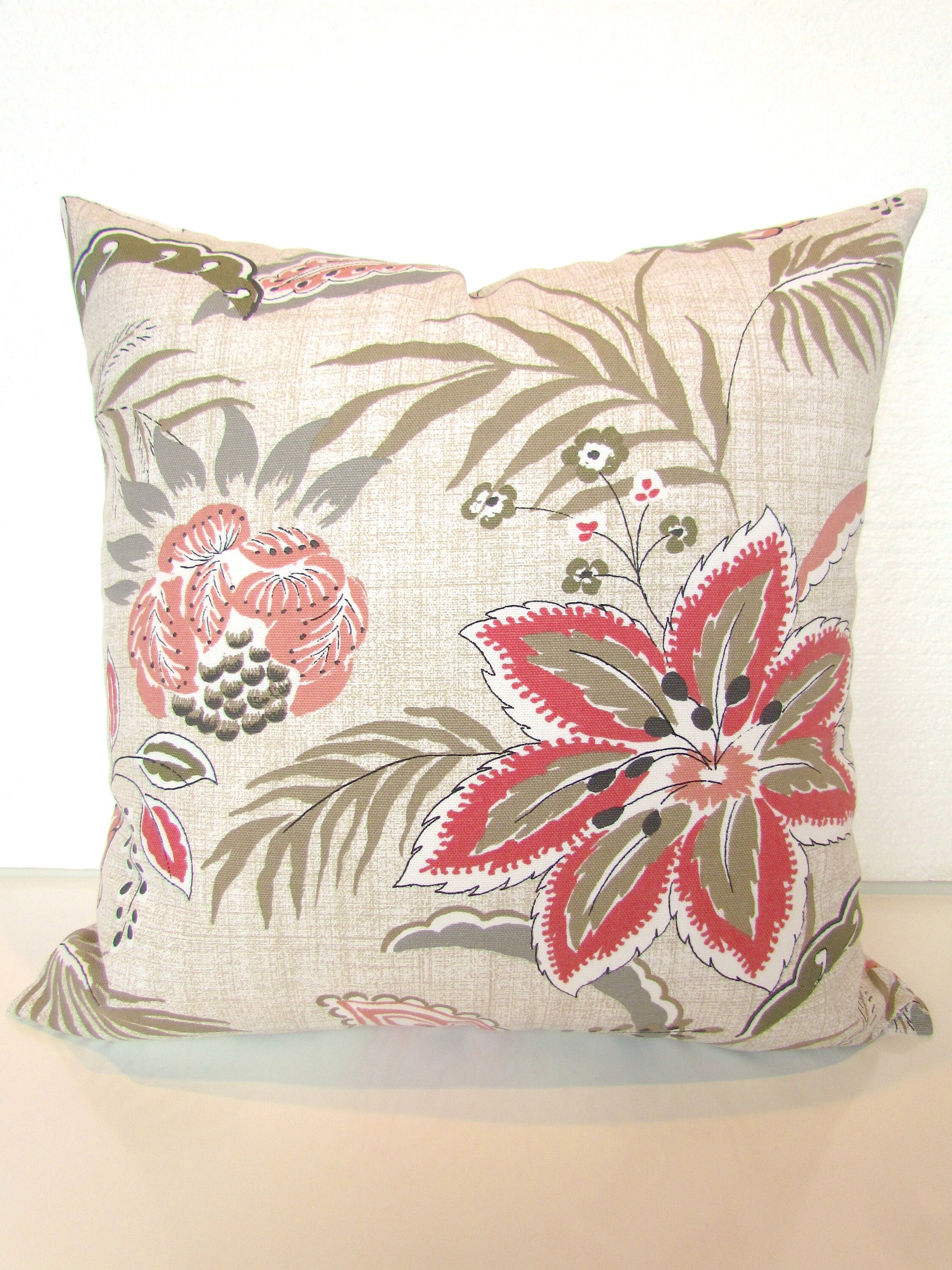 Blush Pillows Gray Throw Pillow Covers Tan Pillows Coral Throw Etsy
