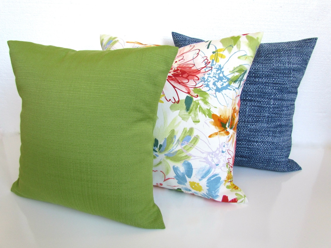 TURQUOISE Outdoor Pillows Aqua Blue Outdoor Pillow Covers Etsy