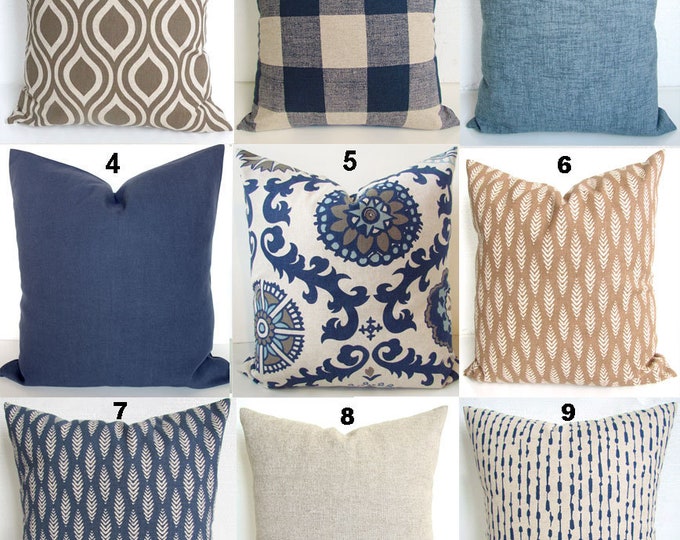Blue Triple Curves Stitch Pillow Case main image 0