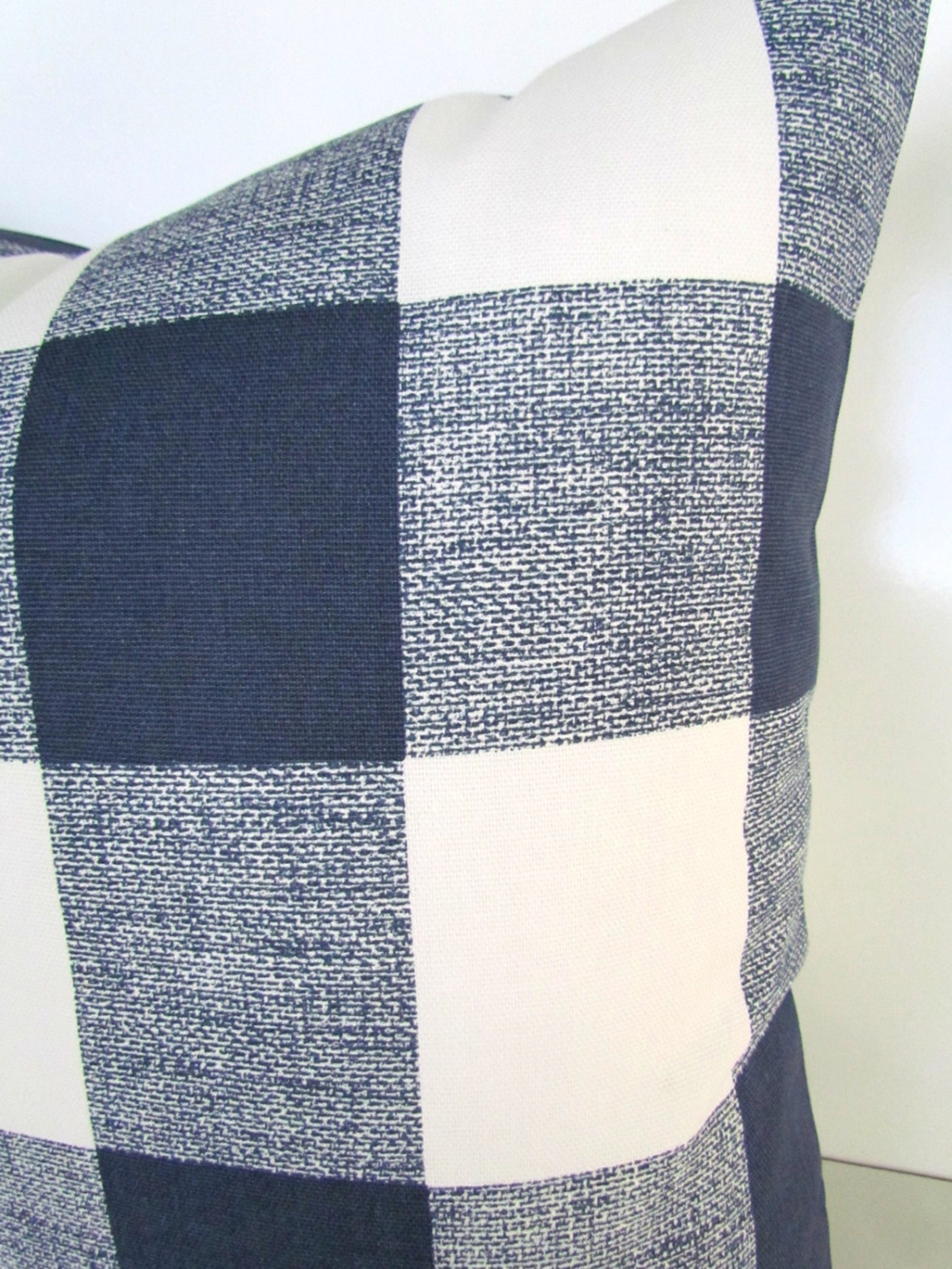 BLUE Plaid PILLOW Covers Blue Buffalo Plaid Throw Pillows Navy Etsy