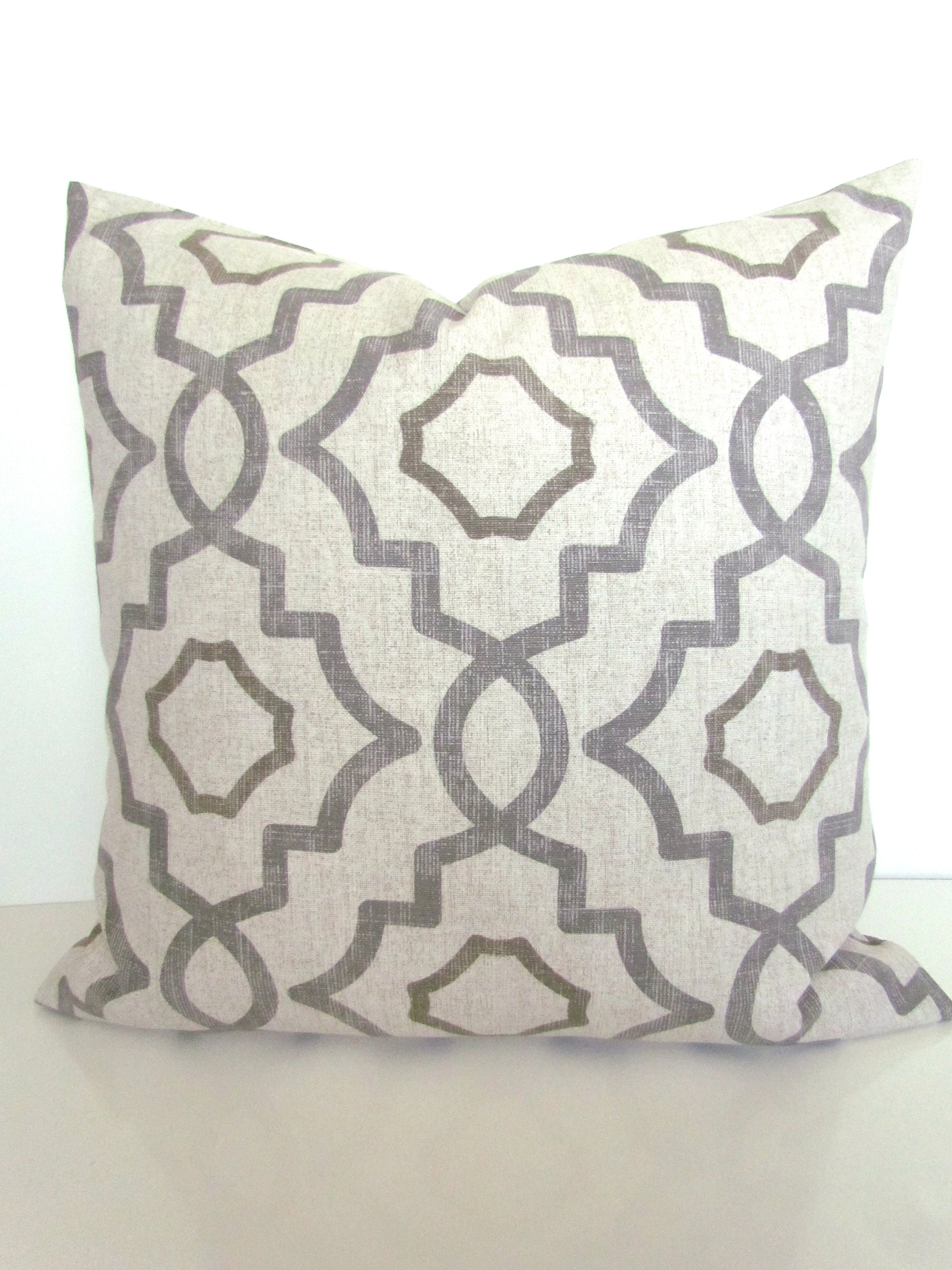 GRAY PILLOWS GREY Throw Pillow Covers Tan Pillows Grey Etsy