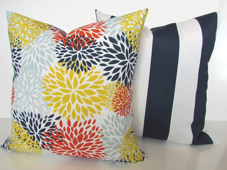 YELLOW OUTDOOR PILLOWS Blue Pillow Covers Orange Pillows ...