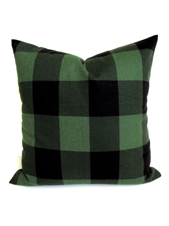 black plaid pillows