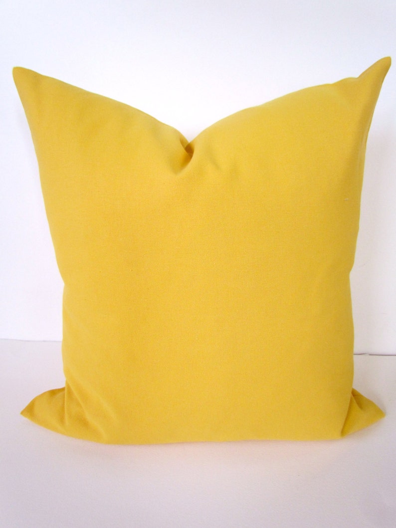 Yellow Pillows Yellow Throw Pillow Covers Solid Yellow Pillow Etsy