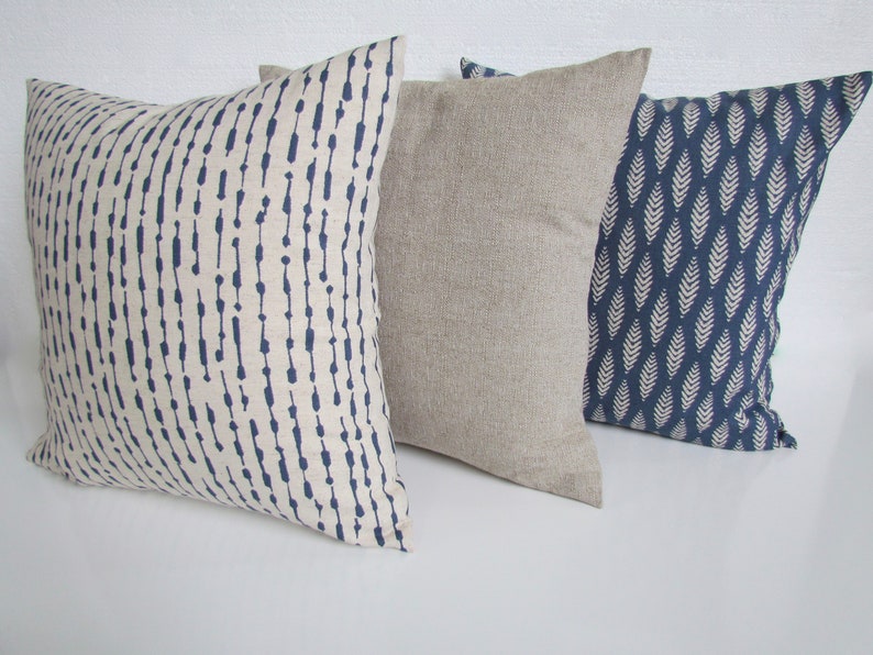 Blue PILLOWS Blue Throw Pillows Denim Blue Pillow Covers Etsy