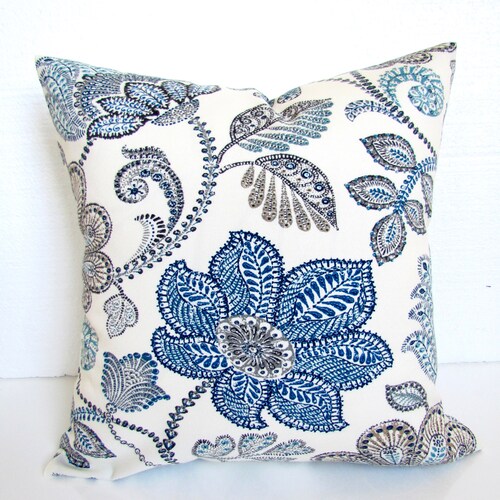 BLUE OUTDOOR PILLOWS Turquoise Outdoor Throw Pillow Covers Etsy