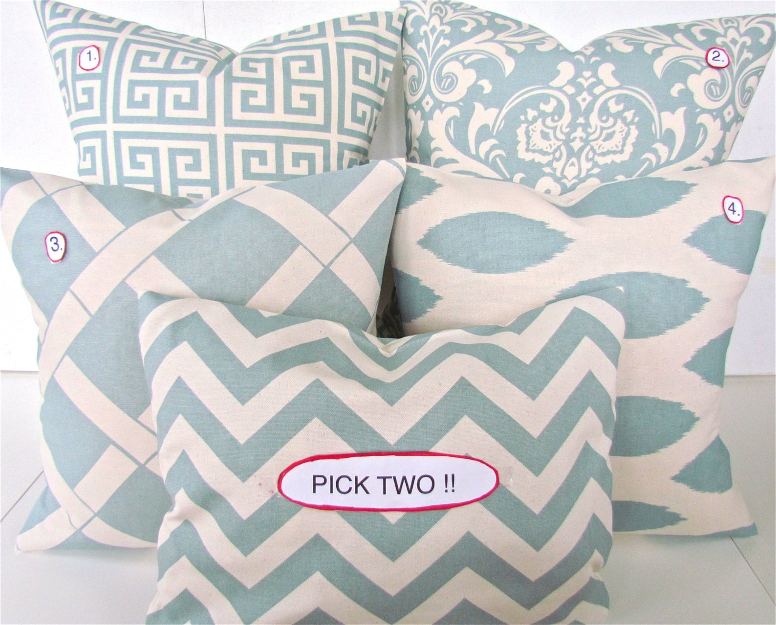 Blue PILLOWS Blue Pillow Covers Blue Throw Pillows Blue Etsy