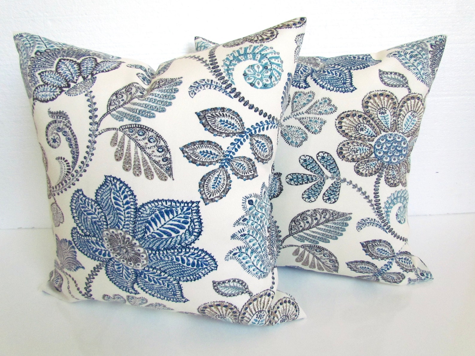 Denim Outdoor Pillows Blue Outdoor Throw Pillow Covers Teal Etsy