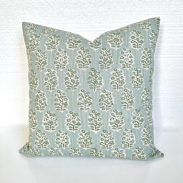 GREEN Pillows Blue Throw Pillow Covers Spa .All Sizes. Euro Shams Home Decor Bedding