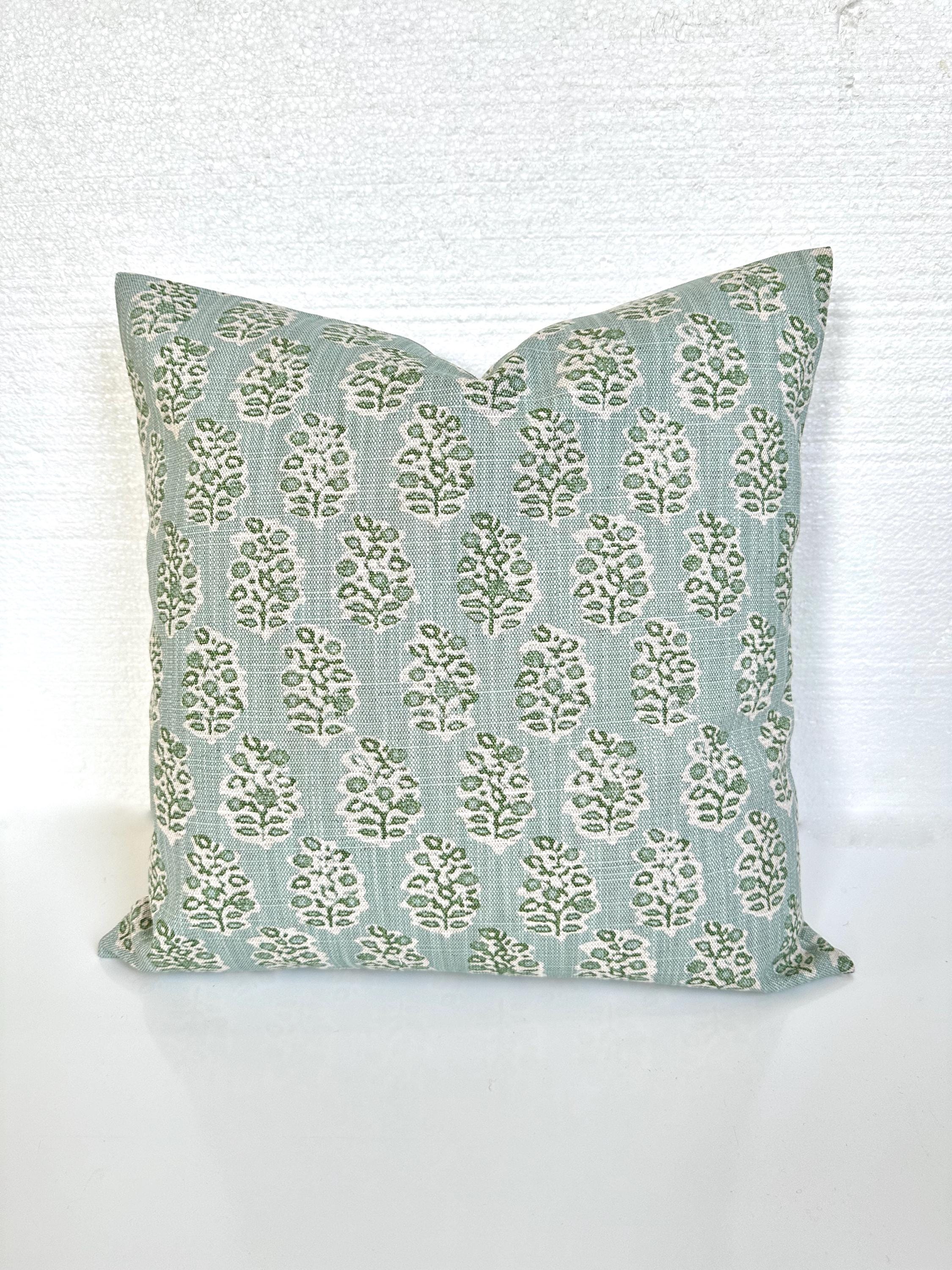 GREEN Pillows Blue Pillow Covers Pillow Green Throw Pillow Covers Green Spa Blue .All Sizes. Euro Shams Home Decor Bedding