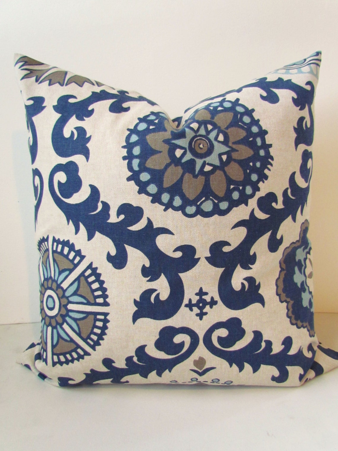 TAN PILLOWS Navy Blue Throw Pillow Covers Dark Blue Pillows Etsy