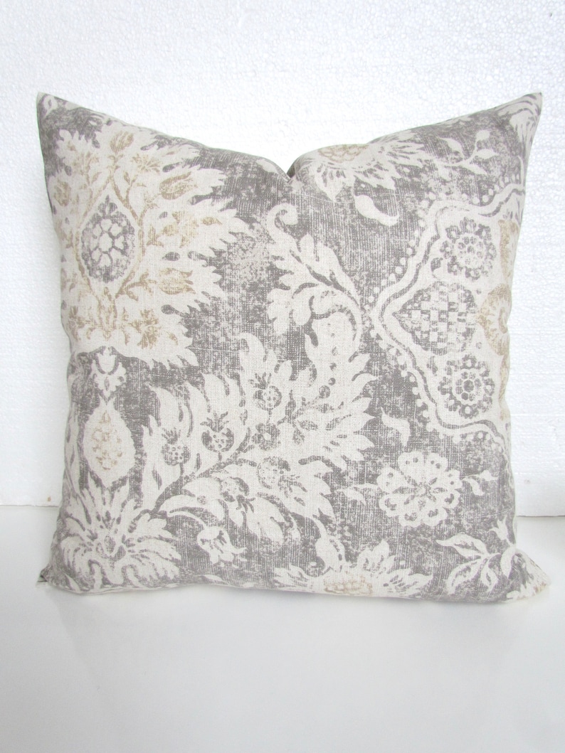 GRAY PILLOWS GREY Throw Pillow Covers Tan Pillows Grey Etsy