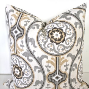 TAN PILLOWS TAN Throw Pillow Covers Gray Pillows Grey Decorative Throw Pillow Covers  Tan & Grey Pillows 16 18x18 20 .All Sizes. Home Decor