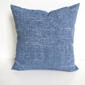 Denim Outdoor Pillows Blue Outdoor Pillow Covers Denim Blue Throw Pillow Indoor Outdoor Pillows Solid Blue Decorative Throw Pillows