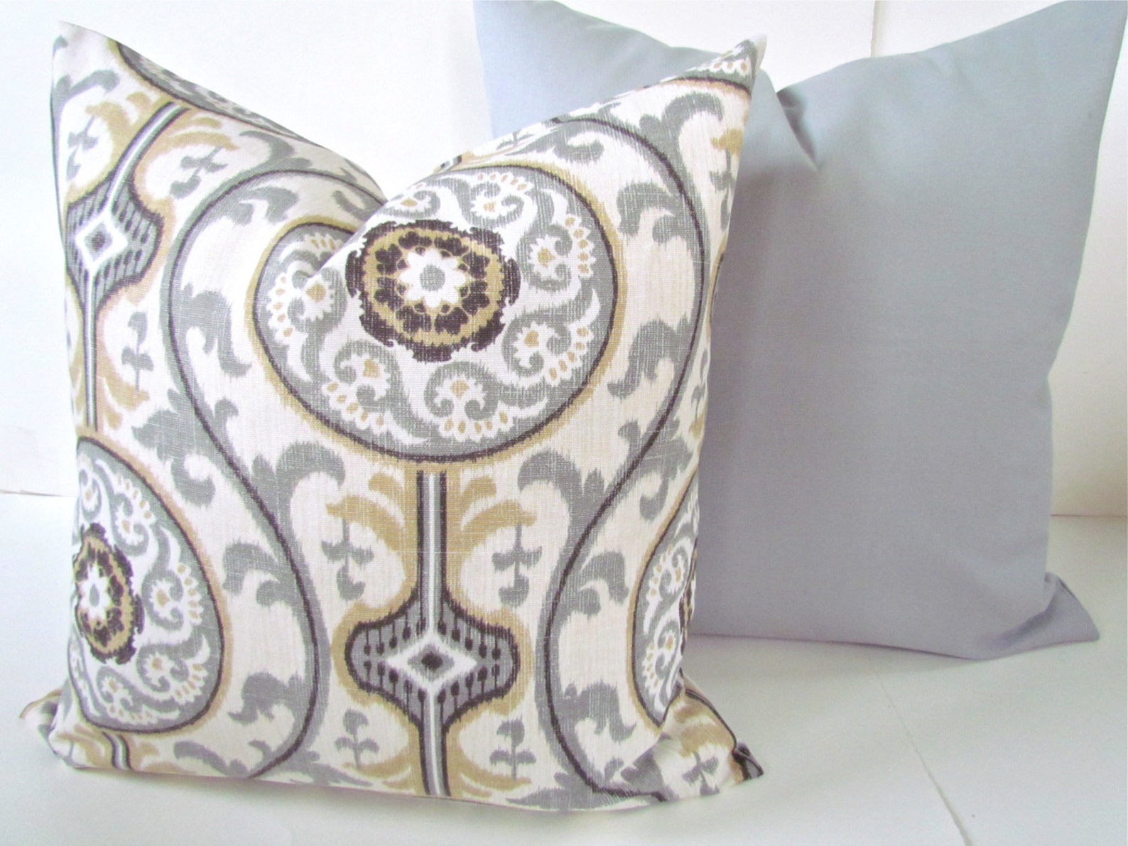 SALE TAN Throw Pillow Gray Decorative Pillows Tan Pillow Etsy