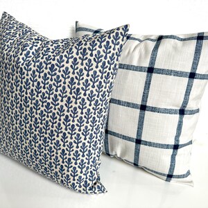 NAVY BLUE PILLOW Covers Dark Blue Throw Pillows All Sizes 24x24 26x26 Euro Shams image 11
