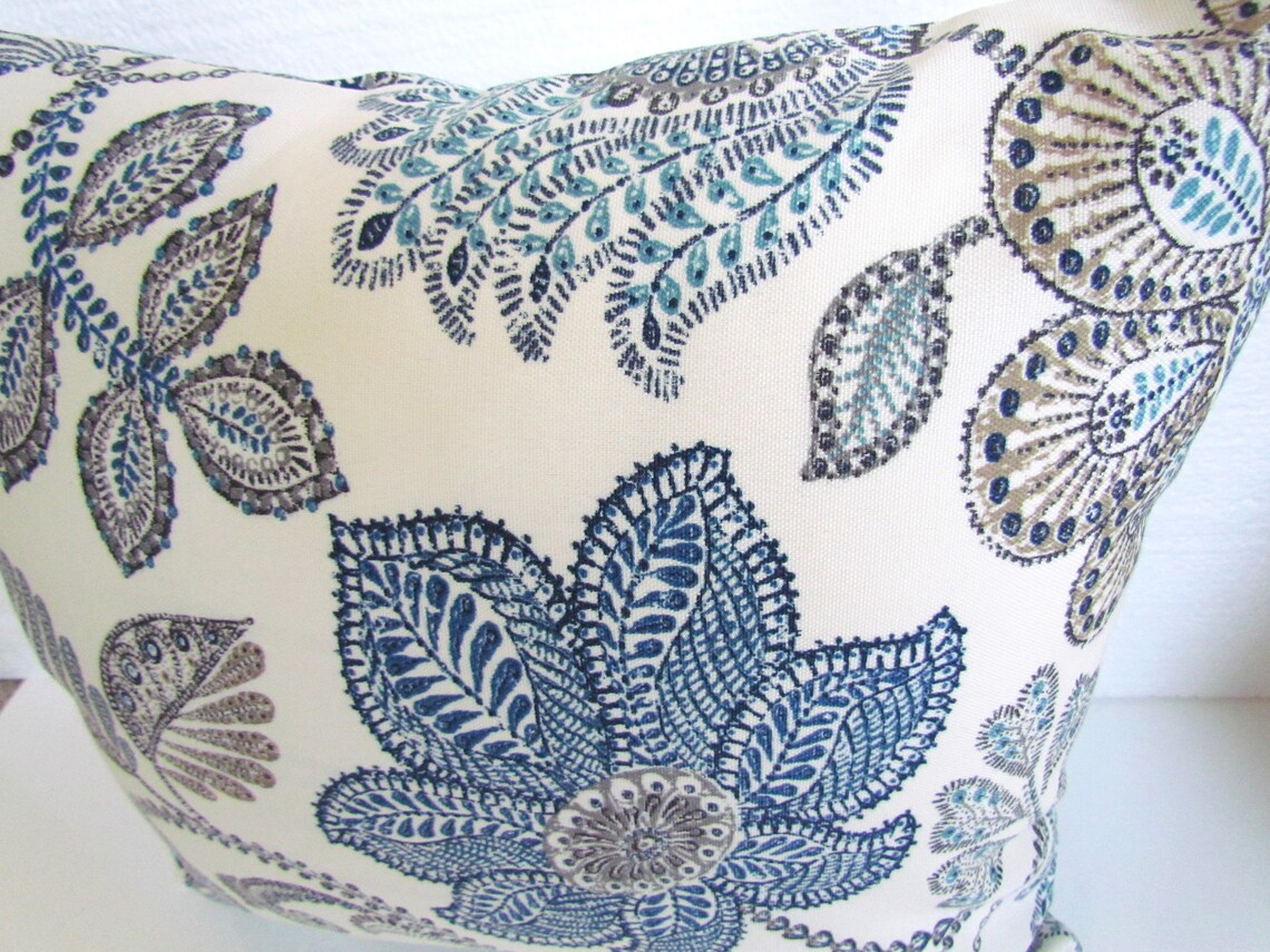 BLUE OUTDOOR PILLOWS Turquoise Outdoor Throw Pillow Covers Etsy