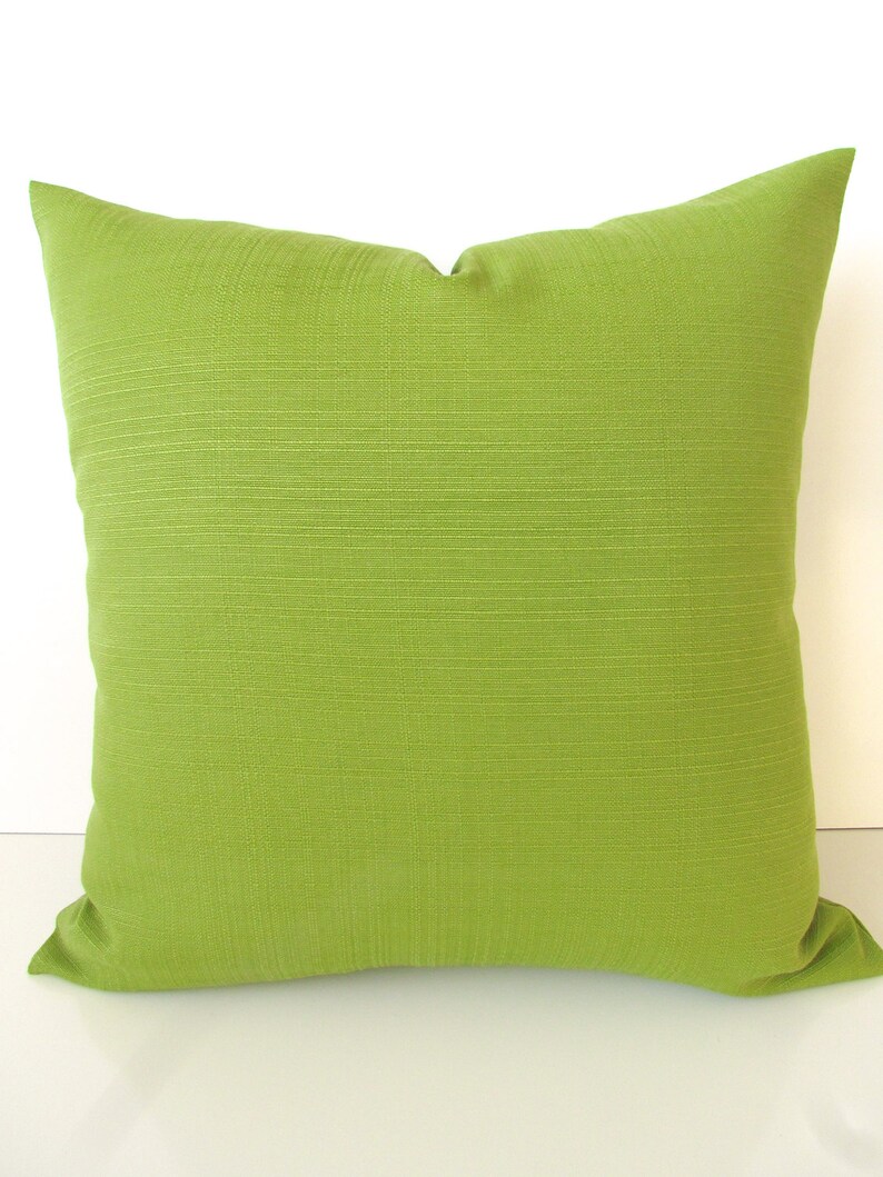 GREEN PILLOWS Solid Green Throw Pillow Covers Citron Green Etsy