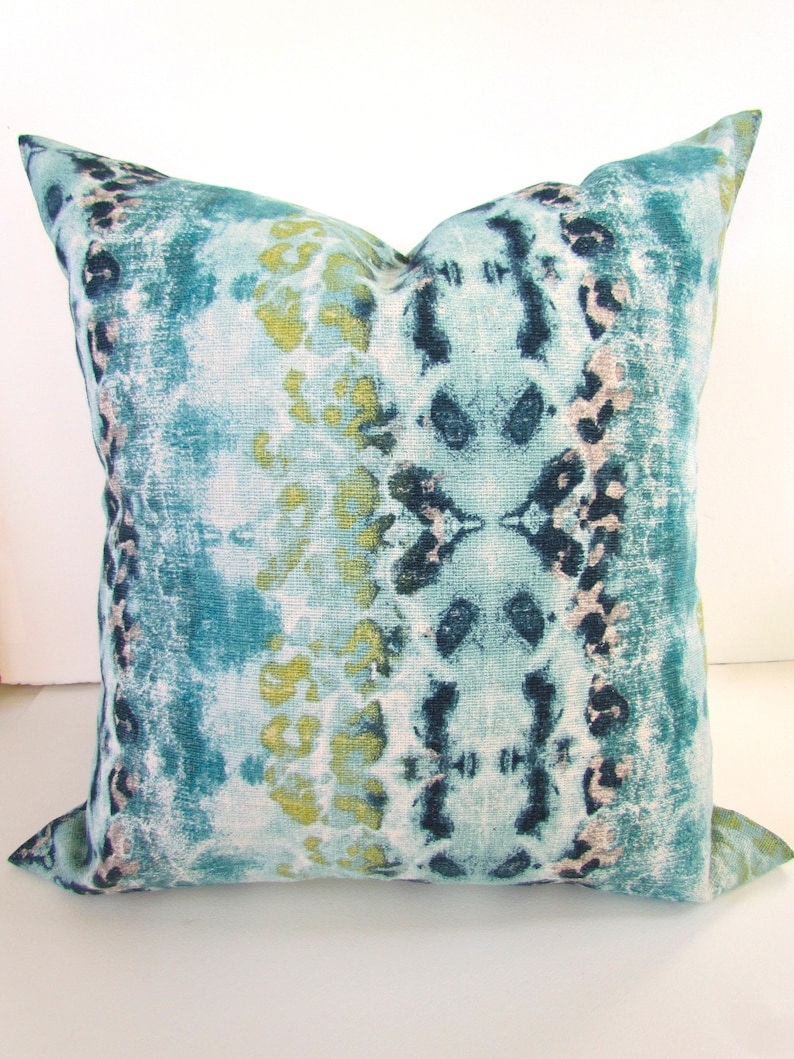 TURQUOISE Pillows Teal Pillows Blue Throw Pillow Covers Turquoise Navy Blue Pillow Covers All Sizes Lime Green 18x18 20x20 Home Decor image 6