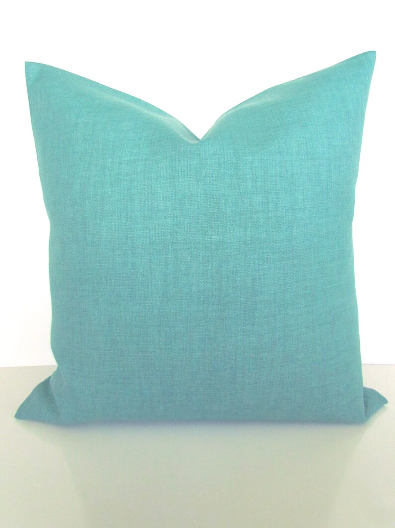 TURQUOISE Pillows Solid TURQUOISE Mint Throw Pillow Covers Etsy