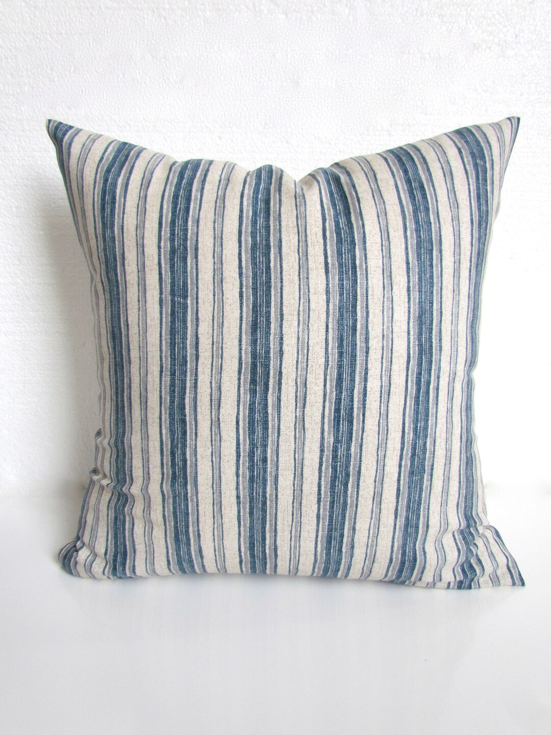 Blue Denim PILLOWS Blue Throw Pillows Denim Blue Stripe Pillow Etsy
