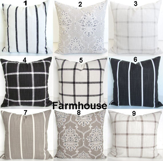 Throw Pillows Tan Pillows Gray Farmhouse pillows GRAY PILLOWS Charcoal
