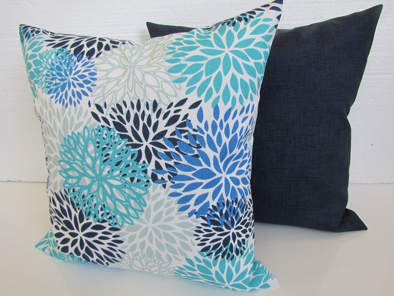 Green Outdoor Pillows Lime Green Pillow Blue Outdoor Throw Etsy