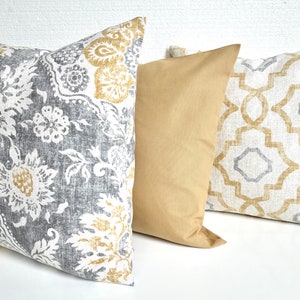CAMEL TAN and GRAY Pillows Grey Throw Pillow Covers Tan Pillows Grey ...