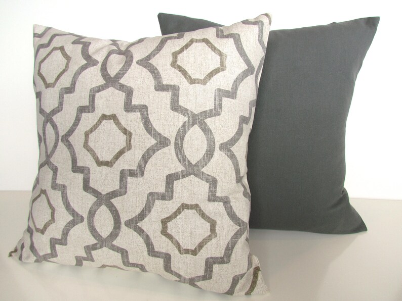 TAN PILLOWS GRAY Pillow Covers Grey Pillows Grey Throw Pillow Etsy