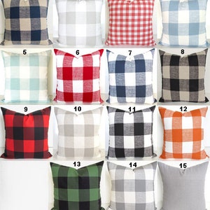 buffalo check pillow cases