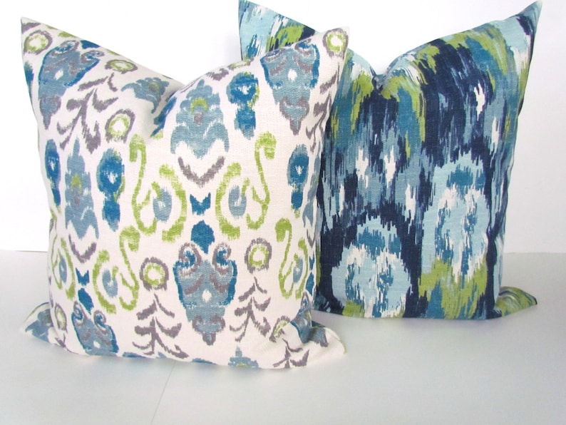 TURQUOISE Pillows Teal Pillows Blue Throw Pillow Covers Etsy