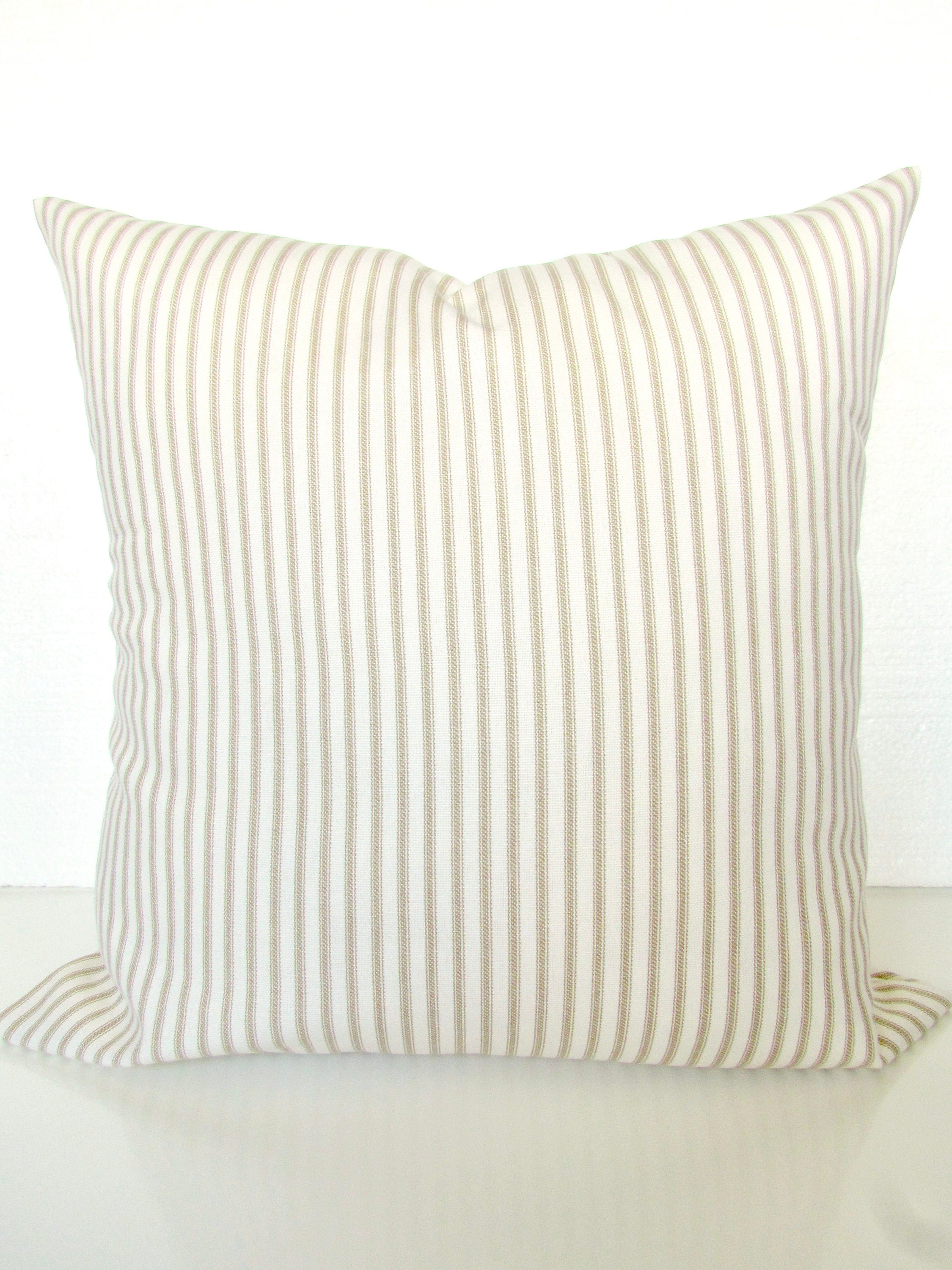 TICKING STRIPE PILLOWS French Gray Pillow Covers Black Ticking Etsy