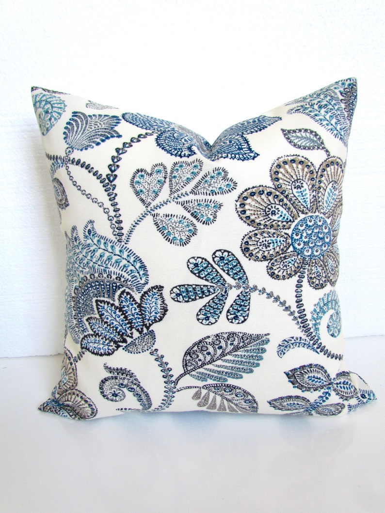 BLUE OUTDOOR PILLOWS Turquoise Outdoor Throw Pillow Covers Etsy