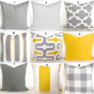 Yellow Throw Pillows Gray Decorative Yellow decorative pillows