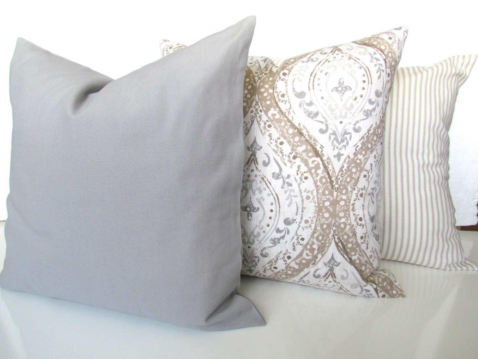 TAN PILLOWS Tan Pillow Covers Gray & Tan Pillow Covers Tan Etsy