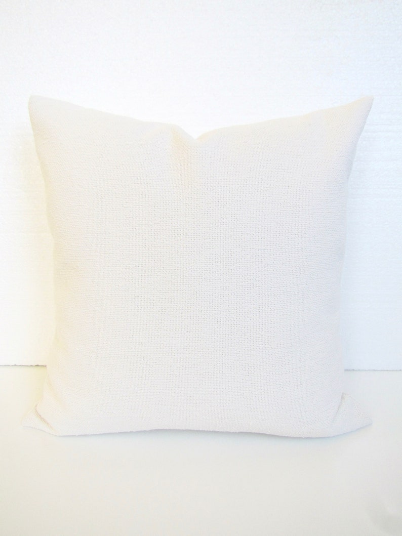 White Pillow White Outdoor Throw Pillow Covers White Indoor Etsy