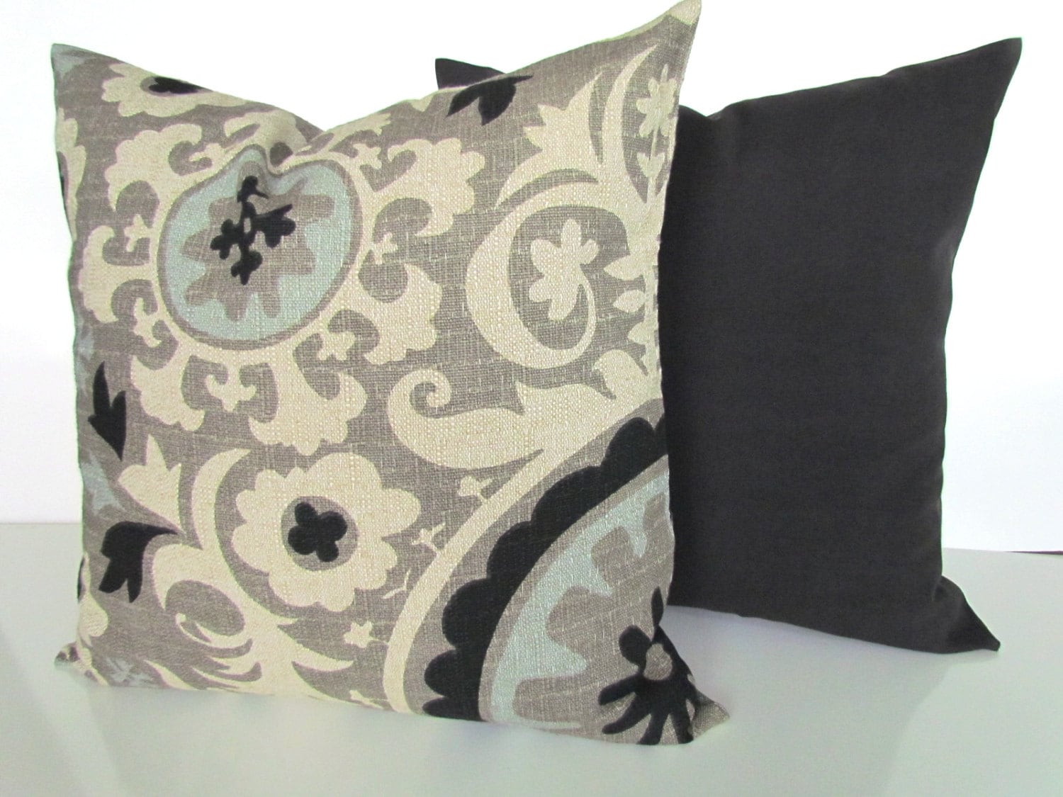 Black PILLOWS Decorative Throw Pillow Covers Black Pillows Etsy