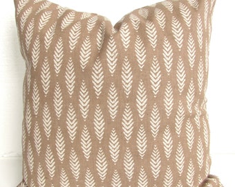 TAN Pillow Covers Caramel Pillows Tan Butterscotch Pillows Leaf 16 18x18 20 All Sizes